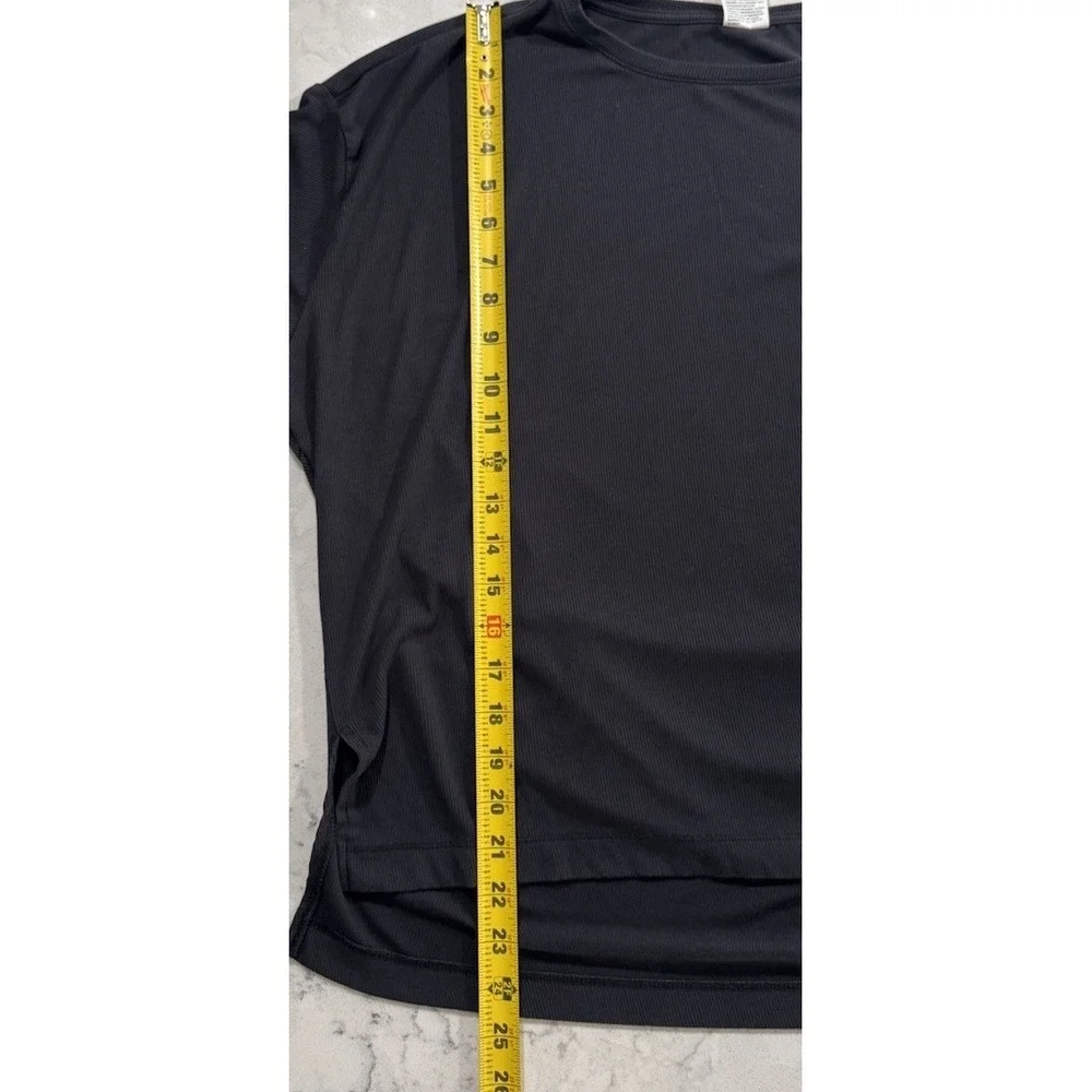 All In Motion Beautifully Soft Long Sleeve T-Shirt Womens Large Black Modal‎ Top